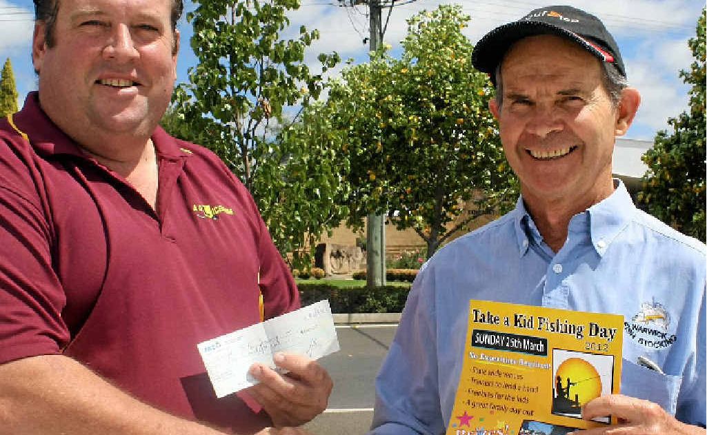 Andrew Gale and Ed Kemp are geared up to throw a line at Take A Kid Fishing Day this weekend. Andrew Gale and Ed Kemp are geared up to throw a line at Take A Kid Fishing Day this weekend.